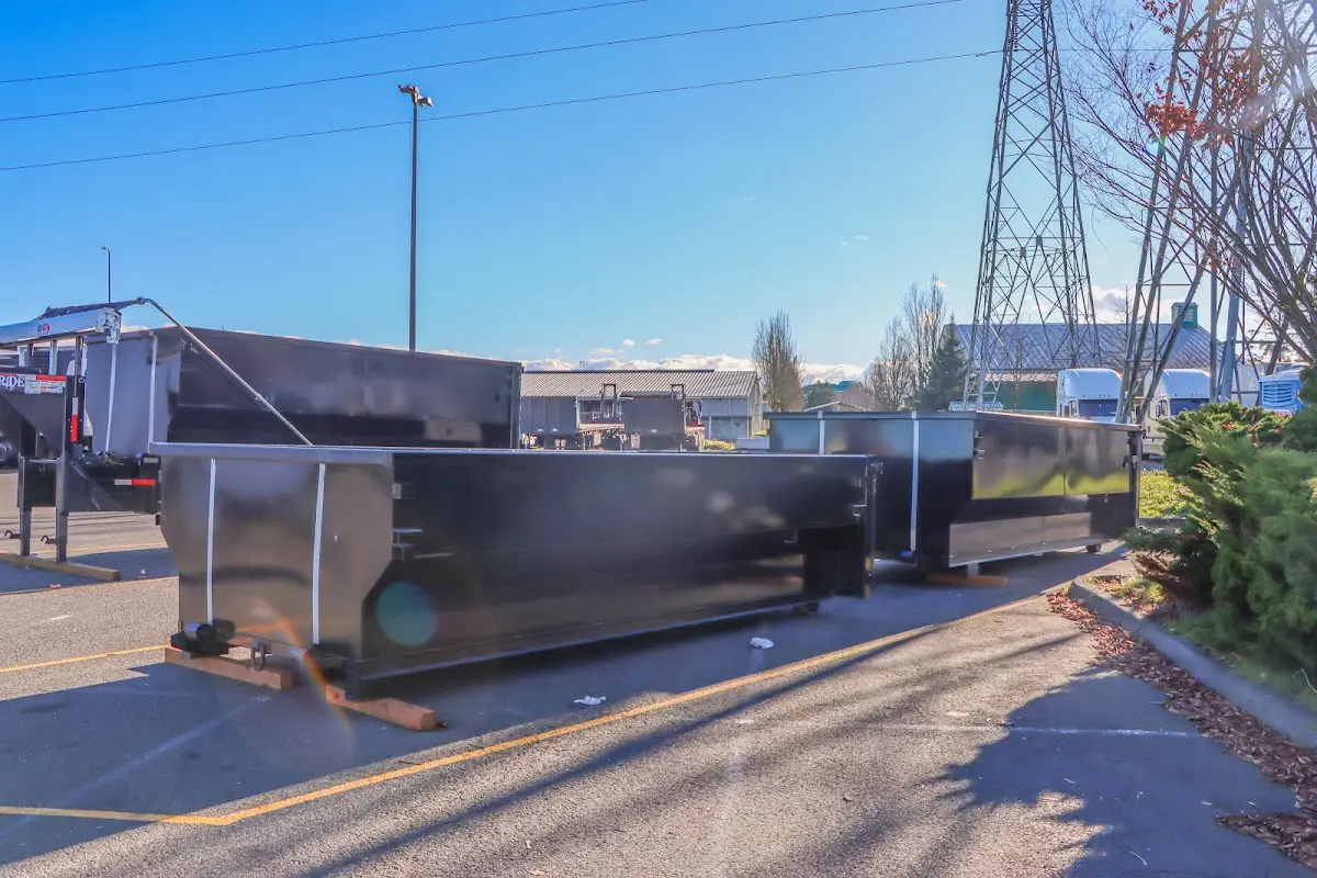 Roll-off dumpster ready for waste disposal at job site for 30 Yard Dumpster Rental in Myrtletown